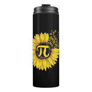Math Teacher Pi Number Sunflower Thermal Tumbler