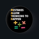 Math Teacher Preschool Mathematician 6 Cm Round Badge<br><div class="desc">Mathematics Prek Teacher School Quotes. Math Teacher Preschool Mathematician.</div>