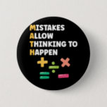 Math Teacher Preschool Mathematician 6 Cm Round Badge<br><div class="desc">Mathematics Prek Teacher School Quotes. Math Teacher Preschool Mathematician.</div>