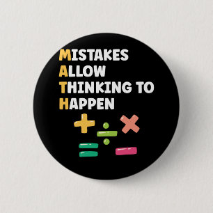 Math Teacher Preschool Mathematician 6 Cm Round Badge