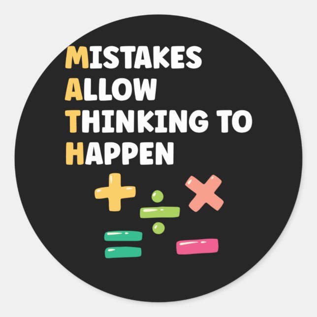 Math Teacher Preschool Mathematician Classic Round Sticker (Front)