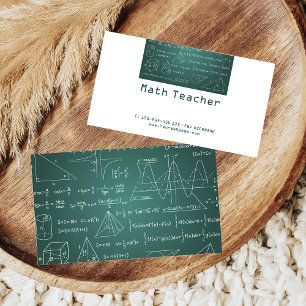Math teacher private lessons business card