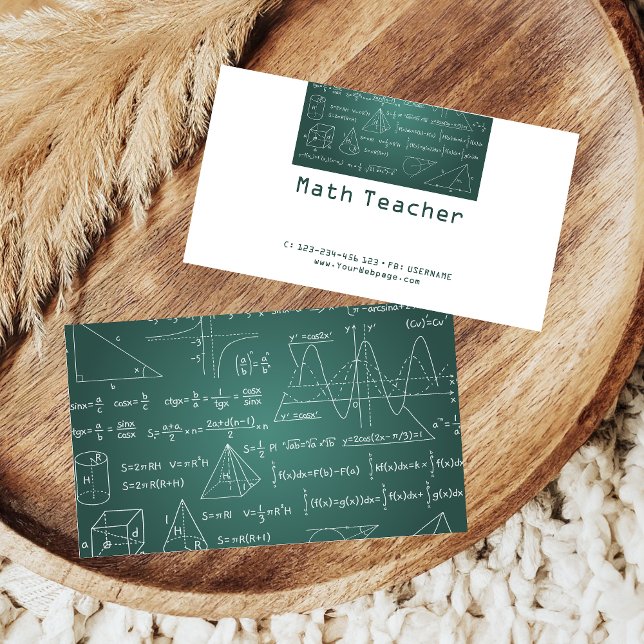 Math teacher private lessons business card (Creator Uploaded)