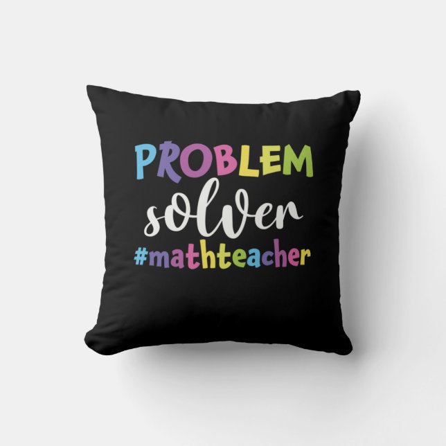 Math Teacher Problem Solver Cushion (Front)