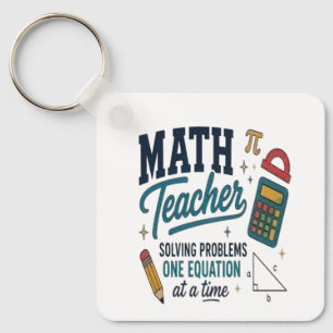 Math Teacher Problem Solver Key Ring