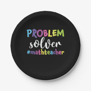 Math Teacher Problem Solver Paper Plate