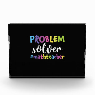 Math Teacher Problem Solver Photo Block