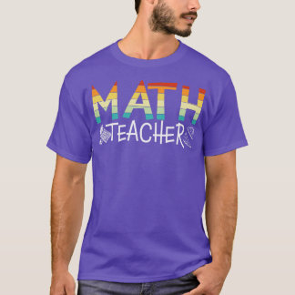 Math Teacher Retro T-Shirt