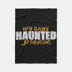 Math Teacher Scary Math Lover Mathematics Hallowee Fleece Blanket