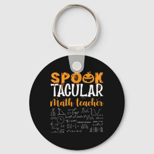 Math Teacher Scary Math Lover Mathematics Hallowee Key Ring