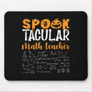 Math Teacher Scary Math Lover Mathematics Hallowee Mouse Mat