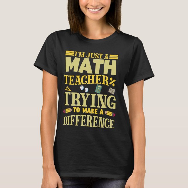 Math Teacher School T-Shirt (Front)