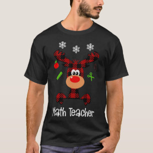 Math Teacher Squad Cutest Reindeer Squad T-Shirt