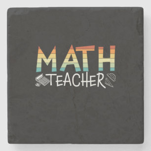Math Teacher Stone Coaster