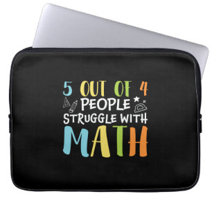 Math Teacher Struggle With Math Laptop Sleeve