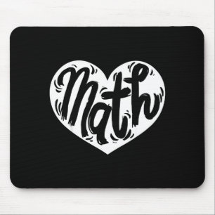Math Teacher Student Love Valentine's Day  Mouse Mat