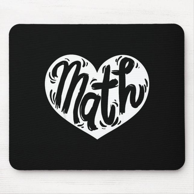 Math Teacher Student Love Valentine's Day  Mouse Mat (Front)