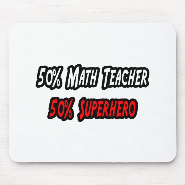 Math Teacher / Superhero Mouse Mat (Front)