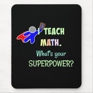 Math Teacher, Superhero Mouse Mat
