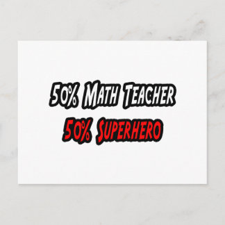 Math Teacher / Superhero Postcard