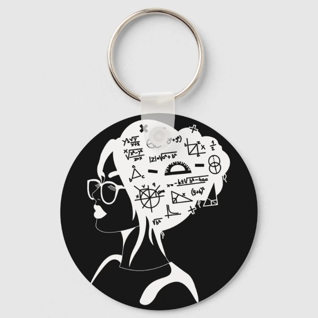 Math Teacher teaching mathematics Key Ring (Front)