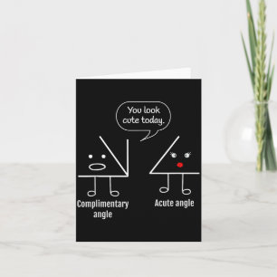 Math Teacher Tee - Complimentary Acute Angle Card
