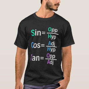Math Teacher Trigonometry SOH CAH TOA Geometry T-Shirt