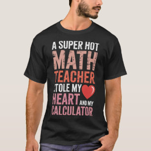 Math Teacher Valentine's Day Heart Equation Algebr T-Shirt