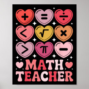 Math Teacher Valentine's Day Math Operation Symbol Poster