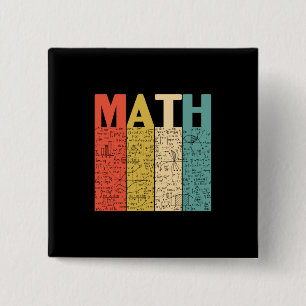 Math Teacher Vintage Math Definition 15 Cm Square Badge