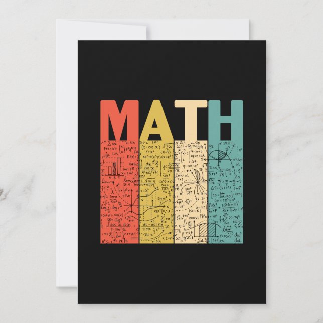 Math Teacher Vintage Math Definition Invitation (Front)