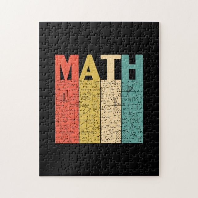 Math Teacher Vintage Math Definition Jigsaw Puzzle (Vertical)