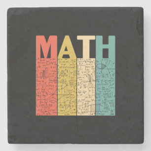 Math Teacher Vintage Math Definition Stone Coaster