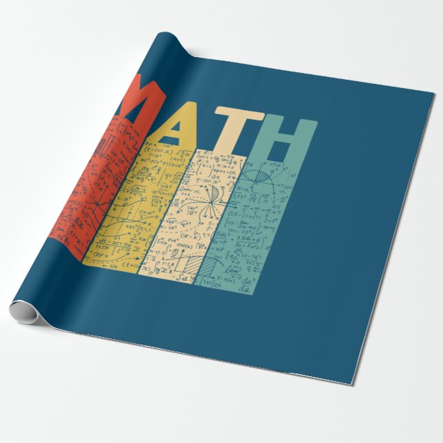 Math Teacher Vintage Math Definition Wrapping Paper (Unrolled)