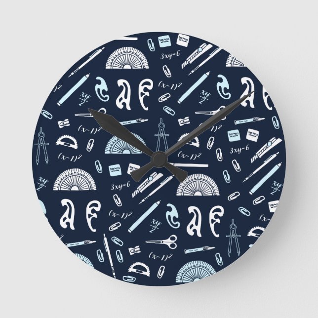 Math Teacher Wall Clock (Front)