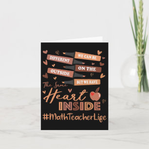 Math Teacher We Can Be Different Black History Mon Card