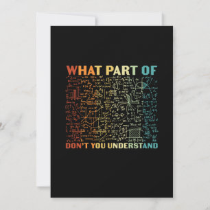 Math Teacher What Part Of Math Holiday Card