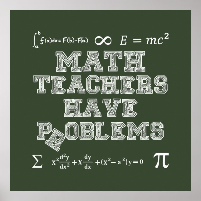 Math Teachers Have Problems Poster (Front)