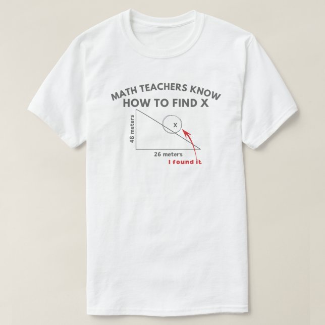Math Teachers Know How to Find X | Math Teachers   T-Shirt (Design Front)
