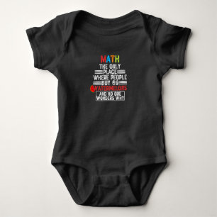 Math The Only Place Where People Buy - Funny Math Baby Bodysuit