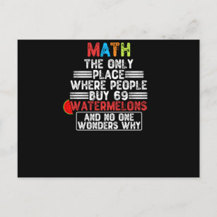 Math The Only Place Where People Buy - Funny Math Postcard