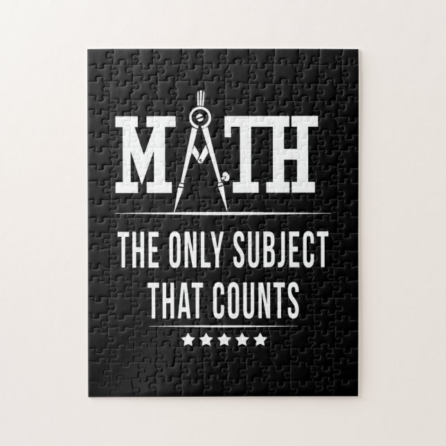 Math The Only Subject That Counts Jigsaw Puzzle (Vertical)