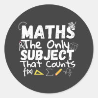 Math The Only Subject That Counts T-Shirt Magnet