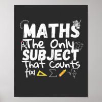 Math The Only Subject That Counts T-Shirt Pedestal