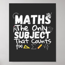 Math The Only Subject That Counts T-Shirt Pedestal