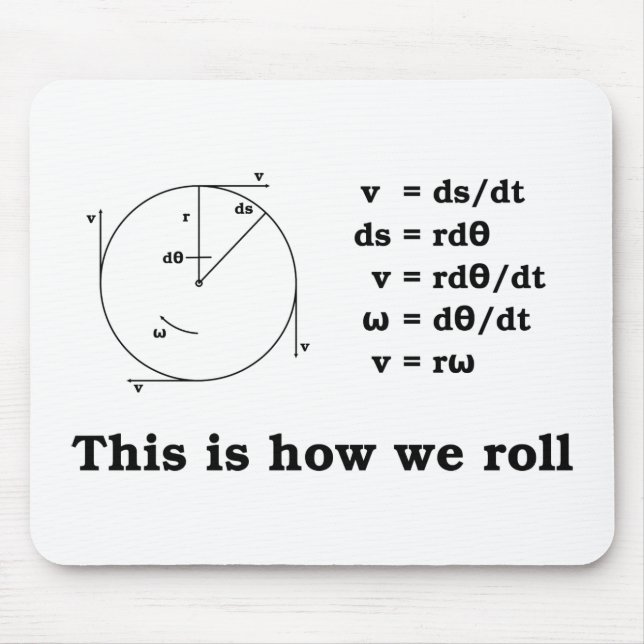 Math! This is how we roll Mouse Mat (Front)