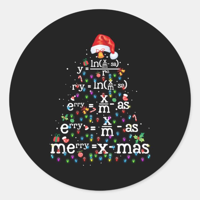 Math Tree Classic Round Sticker (Front)