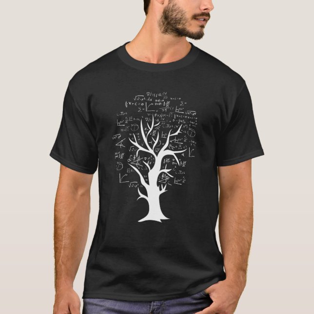 Math Tree Mathematician Math Teacher Student Mathe T-Shirt (Front)