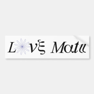 Math Tribute Bumper Sticker