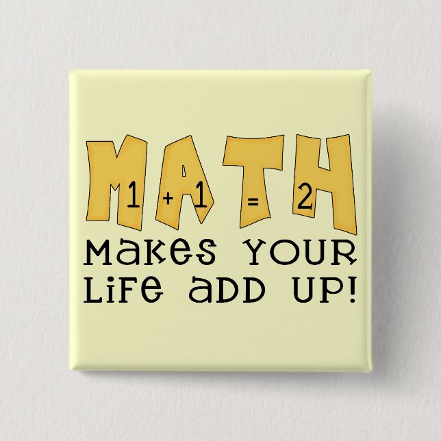 Math Tshirts and Gifts 15 Cm Square Badge (Front)
